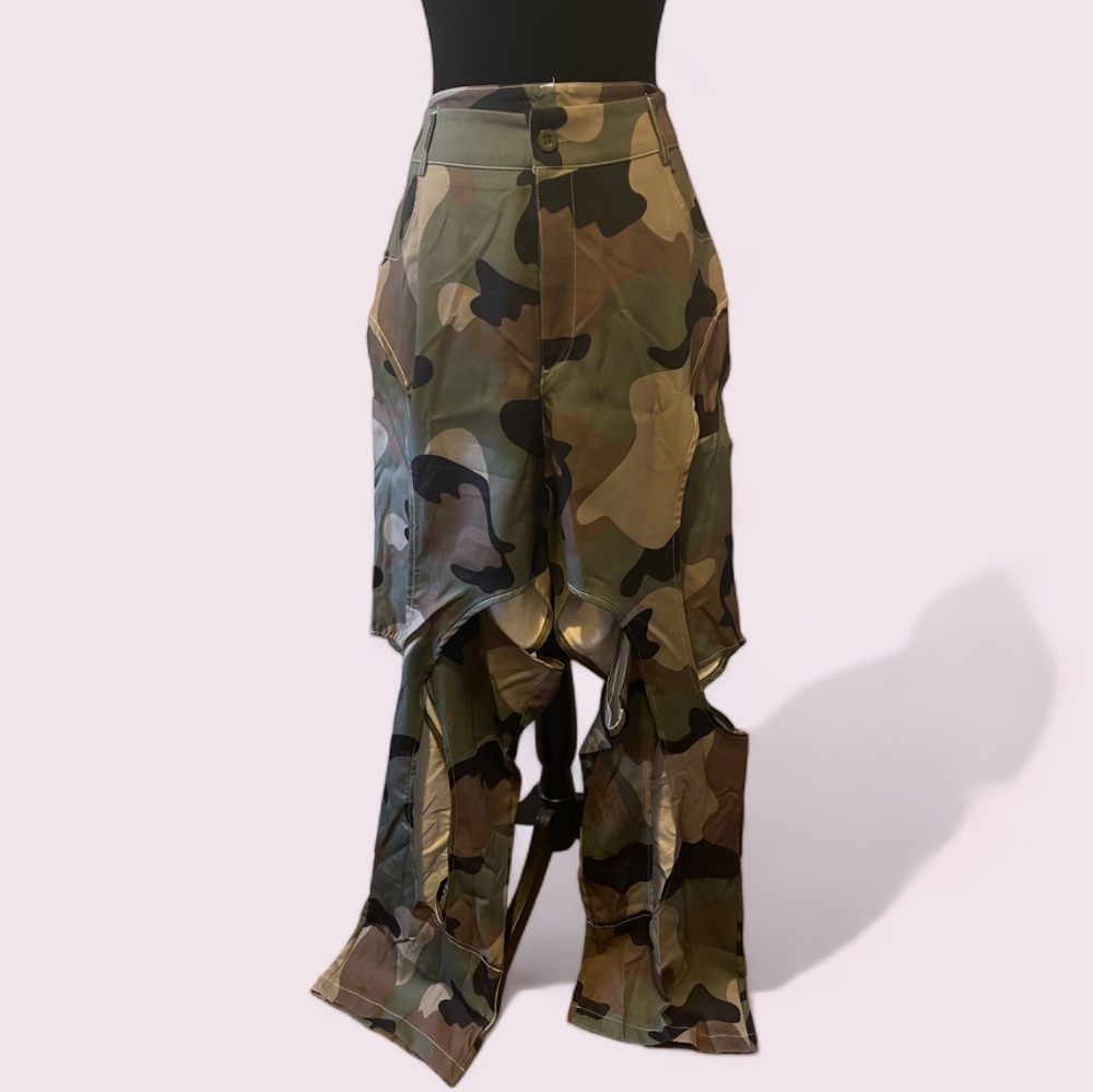 High Waisted Peek-A-Boo Pants - Picture 2 of 2